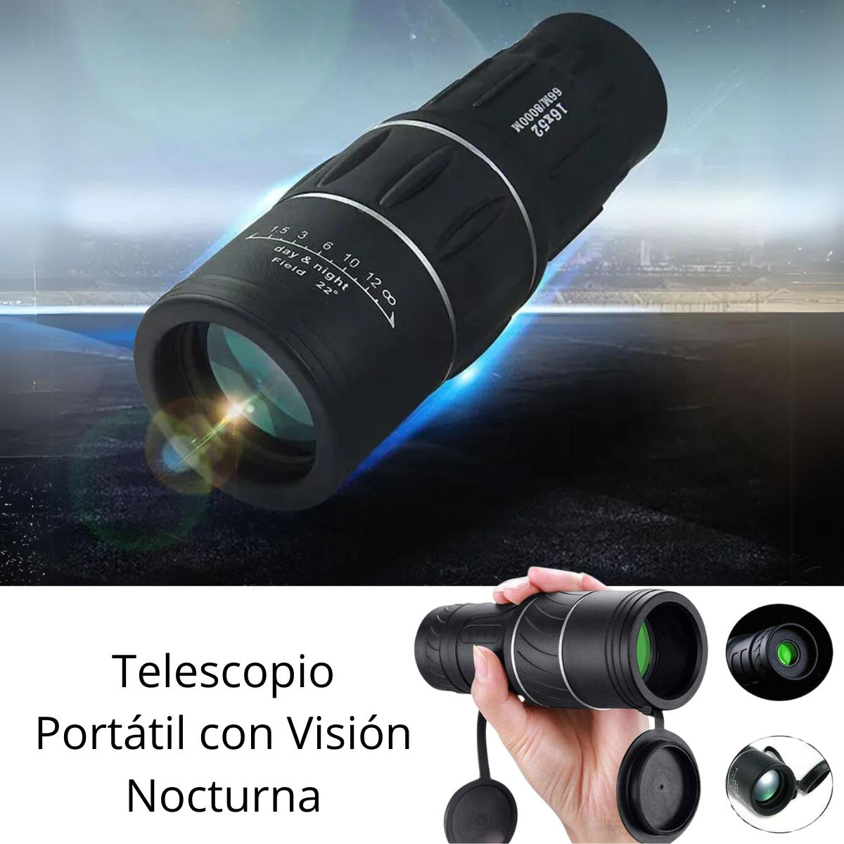 Telescopio Portátil con Visión Optica- Estrella HD