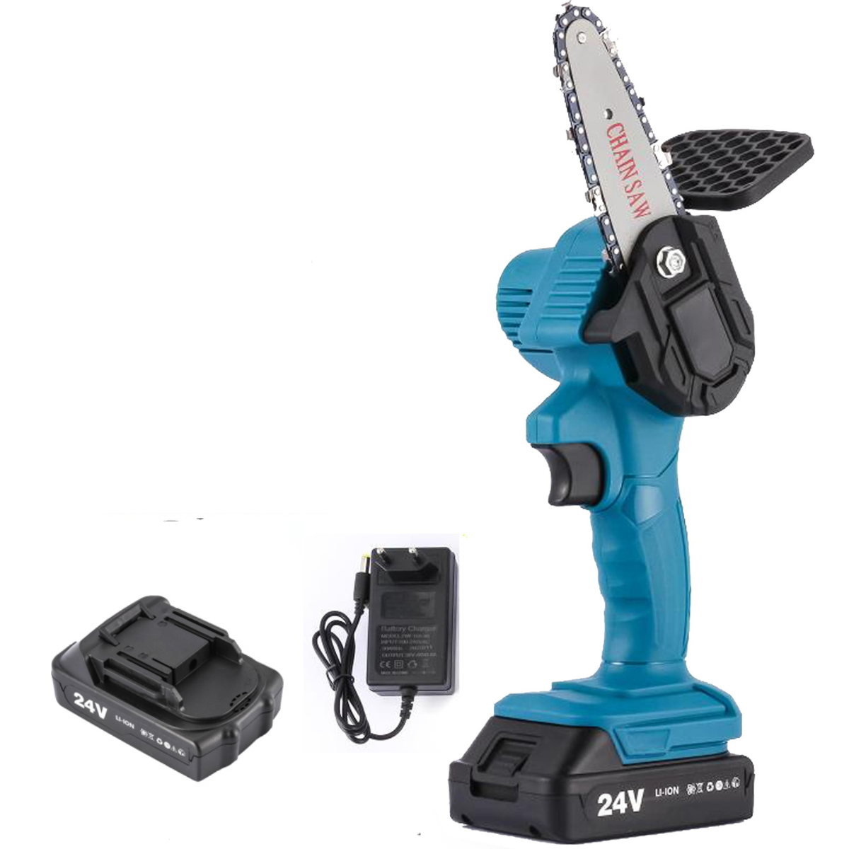 Motosserra Portátil Potente - Bateria de Lítio Recarregável [1 ANO GARANTIA] - Loja Oferta Box