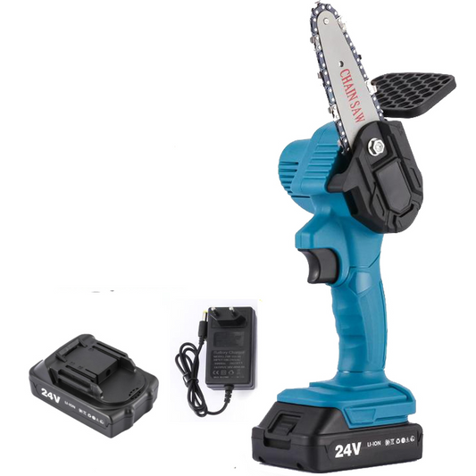 Motosserra Portátil Potente - Bateria de Lítio Recarregável [1 ANO GARANTIA] - Loja Oferta Box