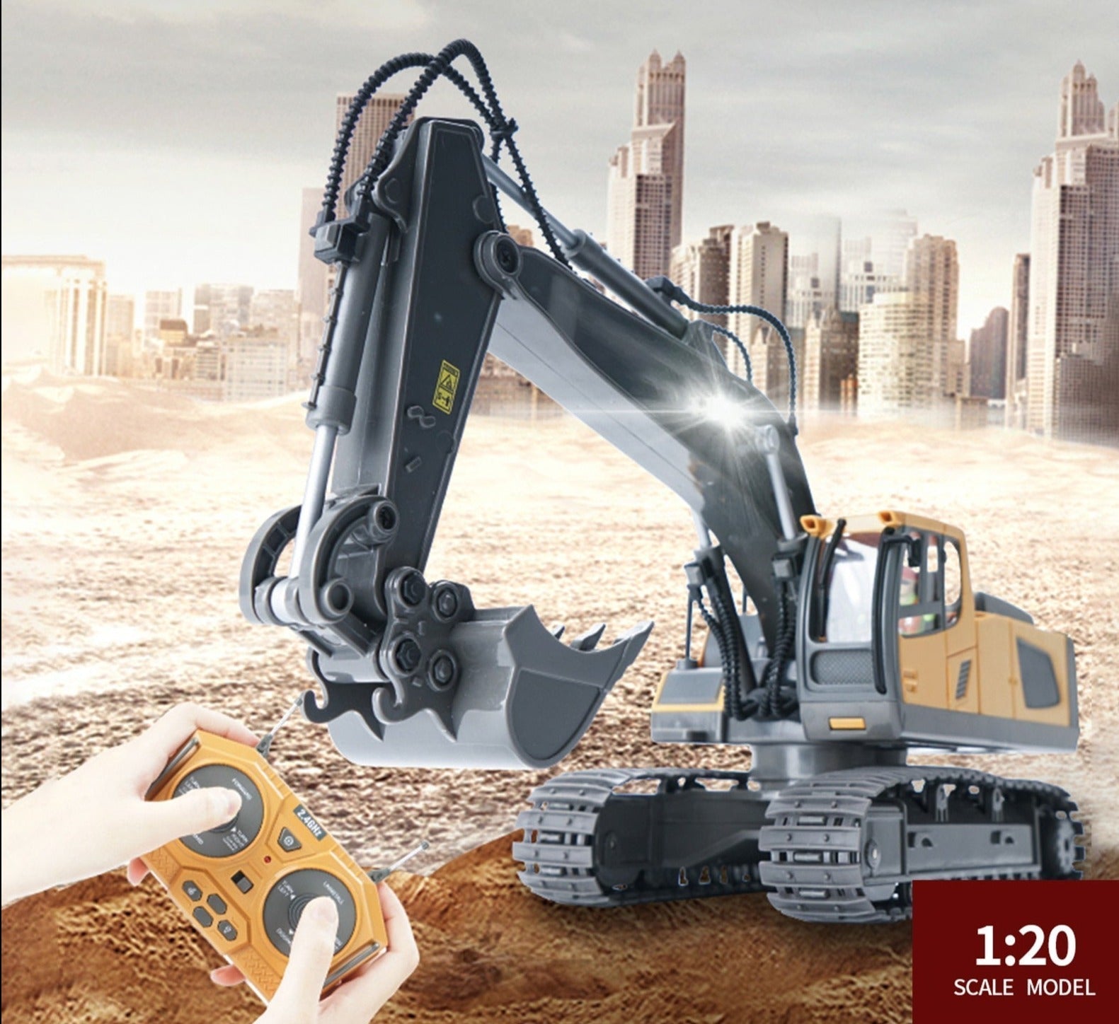 Brinquedo Com Controle Remoto Terraplanagem [Escavadeira/Caminhão/Trator de Esteiras] - Loja Oferta Box