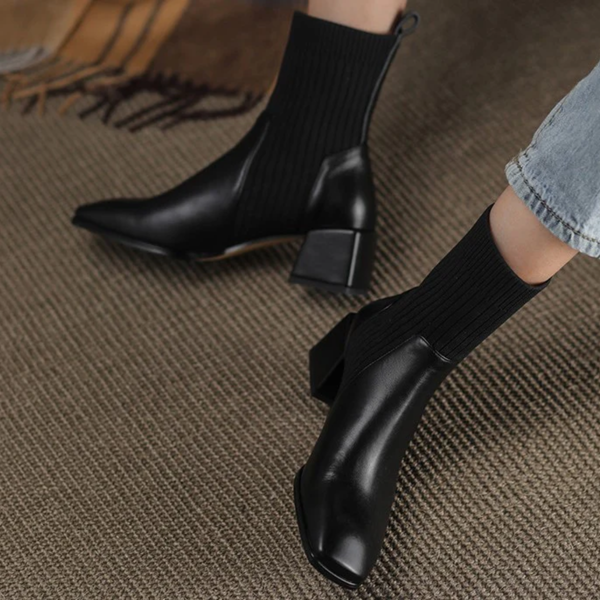 Dallas Bota Femenina Texana Western – Caña Corta con Malla