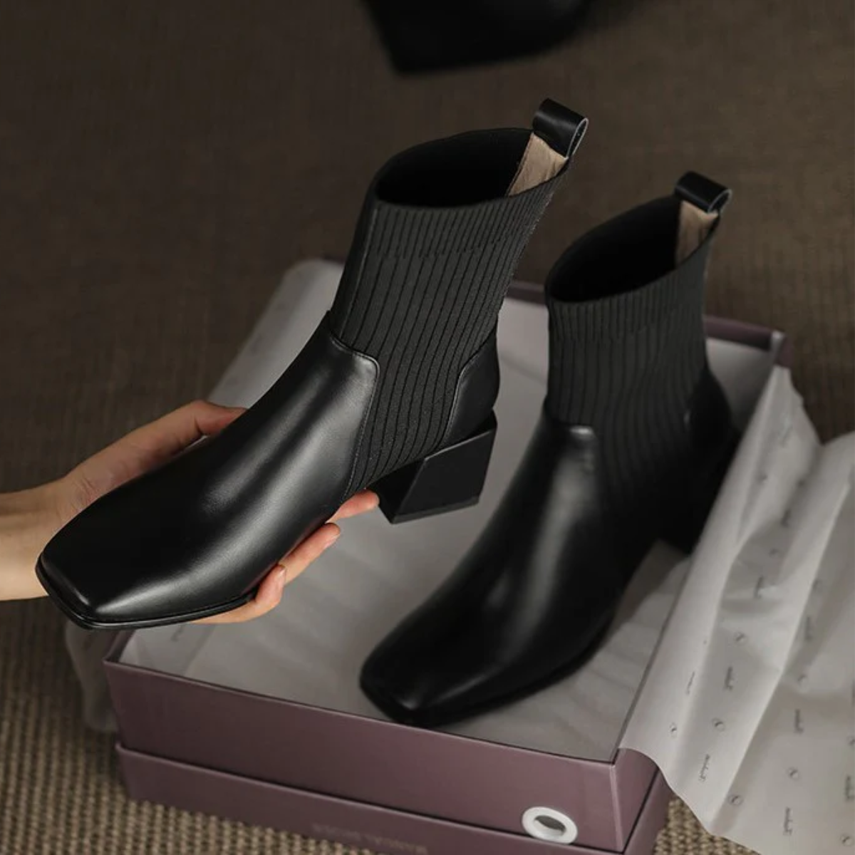 Dallas Bota Femenina Texana Western – Caña Corta con Malla