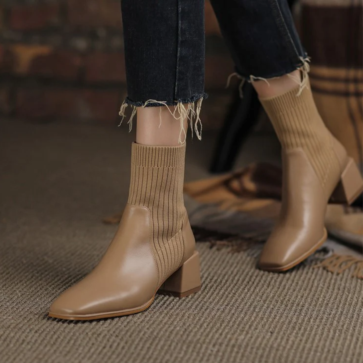 Dallas Bota Femenina Texana Western – Caña Corta con Malla