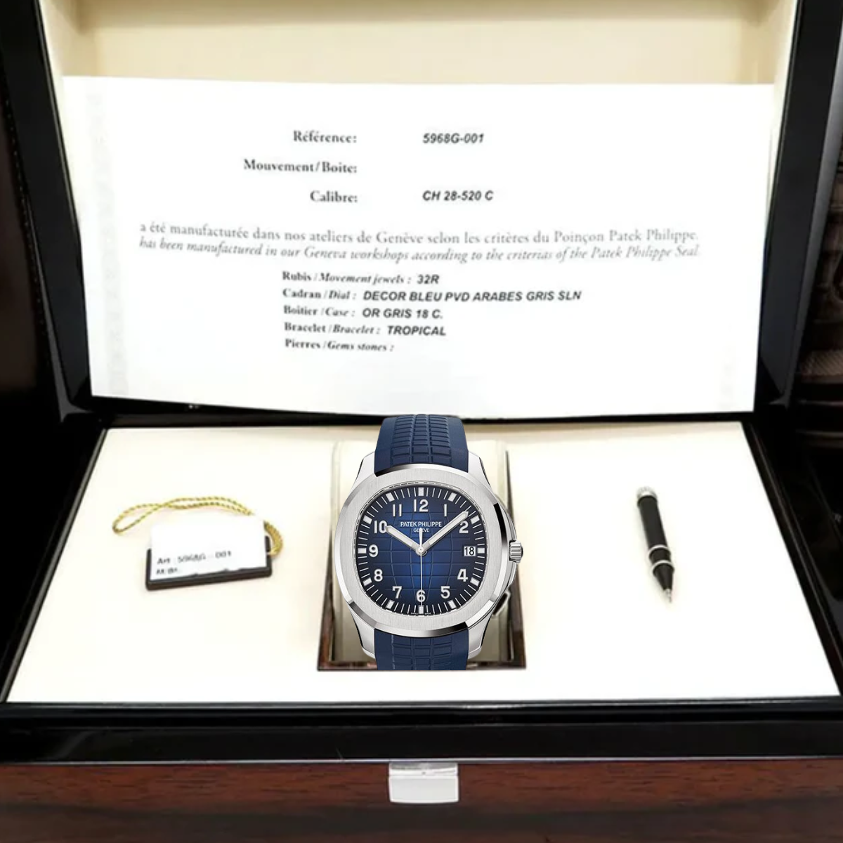 Certificado - Reloj Patk Philipp